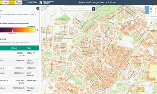 Actualización de la plataforma geoespacial para la evaluación del potencial solar de tejados en España